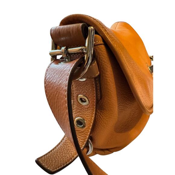 Coach Legacy Leather Saddle Crossbody Bag Orange Tan F15170 - Picture 11 of 16